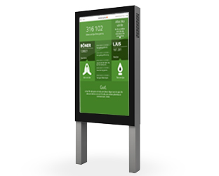 Digitals skyltskåp på ben