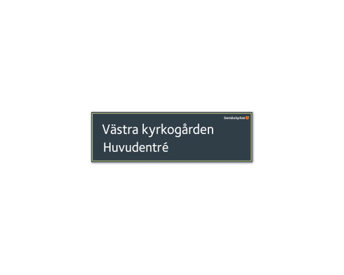 Entréskylt till kyrka