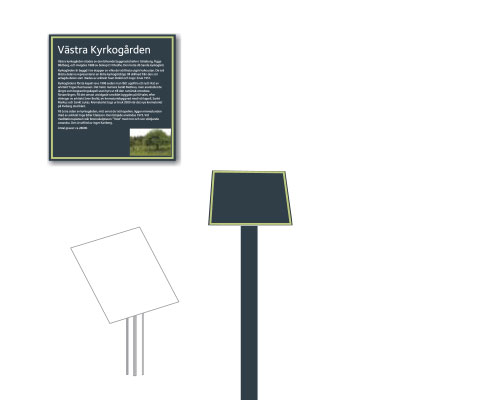 Informationsskylt kyrka