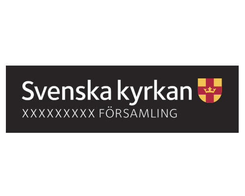 Upplyst fasadskylt Svenska kyrkan