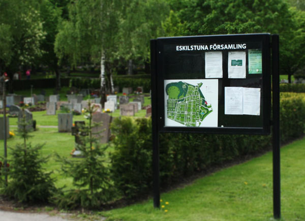 SKyltskåp till församling i Eskilstuna